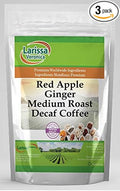 Red Apple Ginger Medium Roast Decaf Coffee (Gourmet Naturally Flavored Whole Coffee Beans) (8 oz ZIN: 566369) - 3 Pack