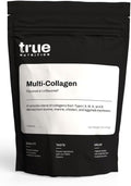 True Nutrition Multi-Collagen Powder - Types I II III V &amp X Collagen Peptides - Bovine Marine Chicken &amp Eggshell Sources - Paleo Gluten Free - Unflavored - 1lb