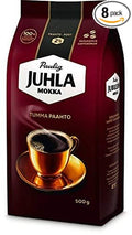 Paulig Juhla Mokka Dark Roast bean Coffee 8 Packs of 500g