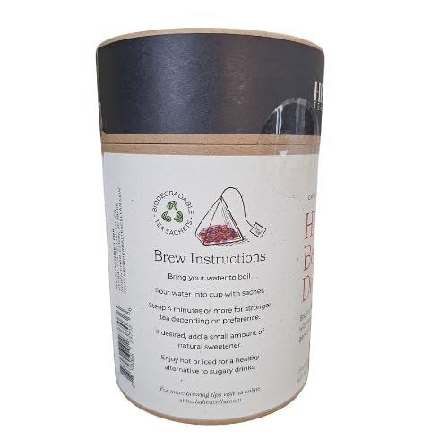 Herbal Tea Cellar Hibiscus Berry Delight – Premium Full-Leaf Organic Hibiscus &amp Blueberry Herbal Tea | Bright Fruity &amp Rich in Antioxidants | Caffeine-Free Refreshing Hydration Tea Hot or Ic