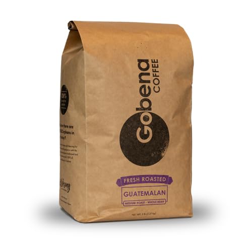 Gobena Coffee 5lb Guatemalan Whole Bean Fresh Roasted 100% Arabica Specialty Coffee 80 ounces 5 pounds Bulk
