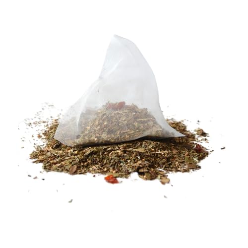 Holy Basil Detox Tea Caffeine-Free Tulsi Herbal Blend with Spearmint Ginger Rose Hips &amp Lemon Myrtle 14 Biodegradable Pyramid Sachets