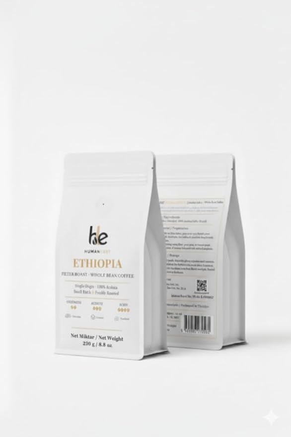 Humaneast Ethiopia Single Origin Ground Coffee 8.8 oz (250 g) Medium Roast Specialty Coffee