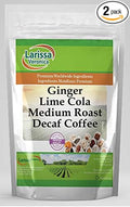 Ginger Lime Cola Medium Roast Decaf Coffee (Gourmet Naturally Flavored Whole Coffee Beans) (8 oz ZIN: 568917) - 2 Pack