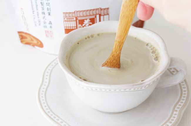 Rich Hojicha Powder (Roasted Green Tea Powder Mix) - from Kyoto - 17.6oz (500g) - containing first flush twig tea - for making Drinks or Japanese Sweets