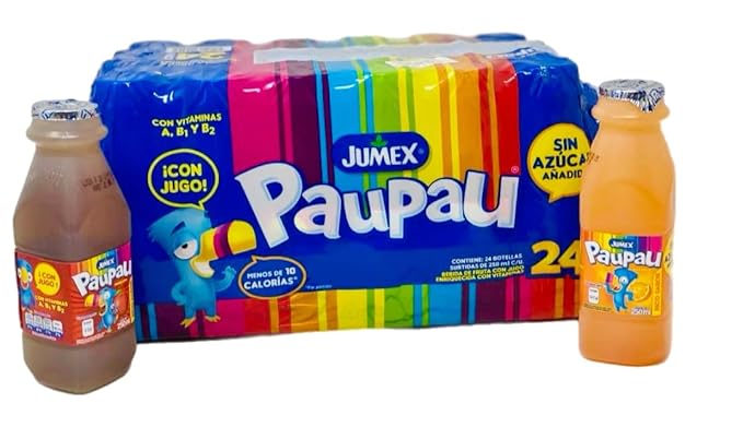 Pau Pau drink fruits variety 24 bottles of 250ml each