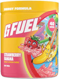 G Fuel Strawberry Banana Energy Drink Powder Pre Workout Caffeine Mix for Gaming Sugar Free Focus Amino Vitamin + Antioxidants 9.8oz (Strawberry Banana 40 Servings)