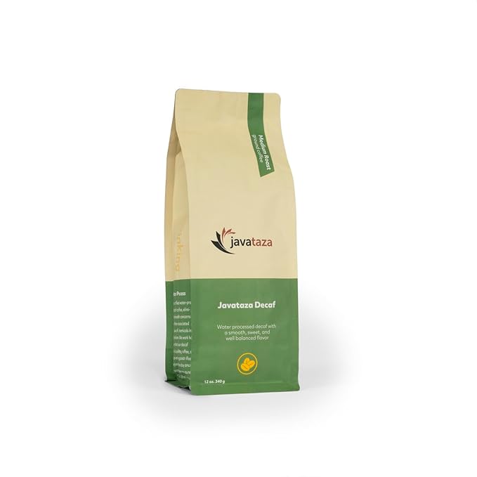 Javataza Decaf Coffee -12 oz Fairly Traded Naturally Shade Grown (Ground)