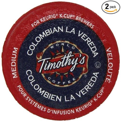 Timothy's World Coffee Colombian La Vereda K-Cup Portion Pack for Keurig K-Cup Brewers 24-Count (Pack of 2)