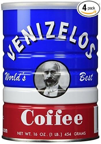 Venizelos Greek Style Ground Coffee 454g/1lb (4-Pack)