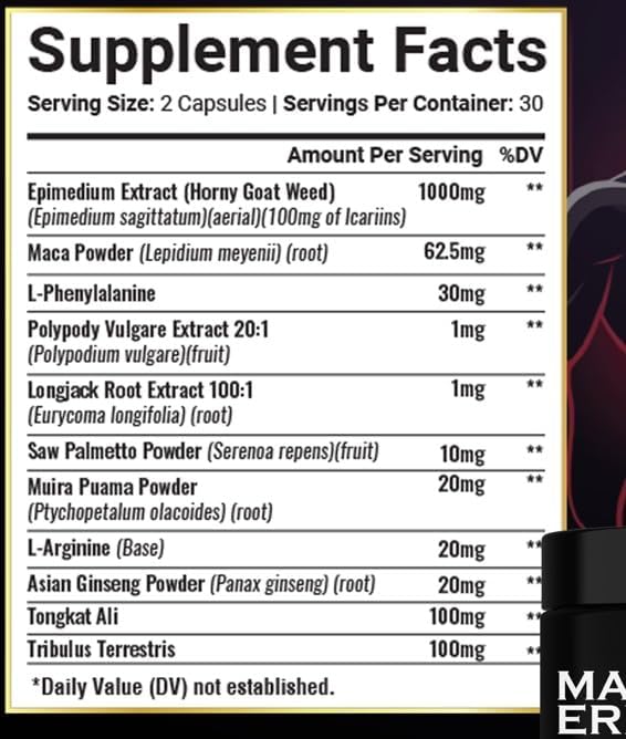 MalePlus Performance - Volume Booster - Pills for Men - 3rd Party Lab Tested | for Fast Acting Blood Flow Vigor Drive &amp Size EnIargement | HornyGoat Weed &amp Maca Tribulus 60 Capsules