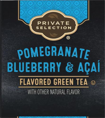 Green Tea Pomegranate Blueberry &amp Acai Private Selection Free 20 bags (Pack of 4)