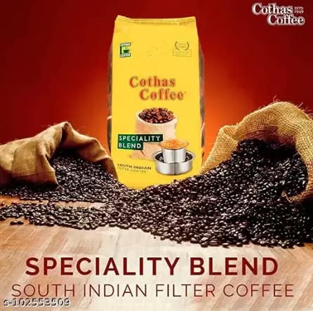 Cothas Traditional South Indian Speciality Blend Filter Coffee Powder - Pack of 3 Each Pkt 184 Gms [ Coffee : 85% Chicory : 15%. ]
