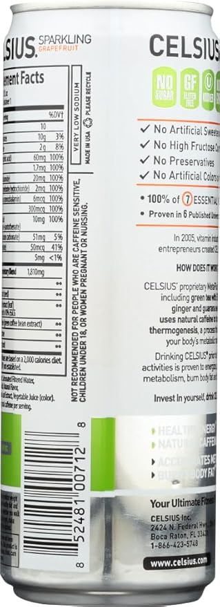 Celsius Sparkling Grapefruit 12 fl oz