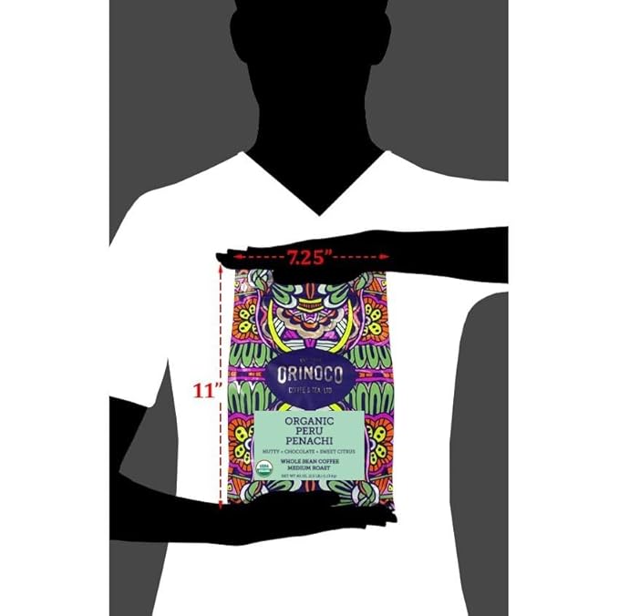Orinoco Organic Peru 2.5lb bag Medium Roast Whole Bean Coffee 100% Organic Arabica beans