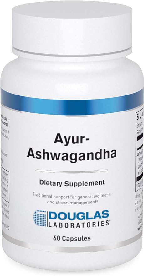 Douglas Laboratories Ayur-Ashwaganda (Indian Ginseng) | Ayurvedic Herb to Support Energy Production Mental and Physical Health | 60 Capsules