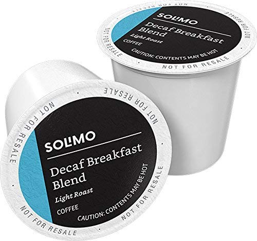 Amazon Brand - Solimo Dark Roast and Decaf Light Roast Coffee Pods Compatible with Keurig 2.0 K-Cup Brewers
