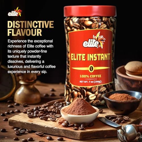 Elite Instant Coffee 7oz (12 Pack) | Rich &amp Aromatic Product of Israel Kosher excluding Passover