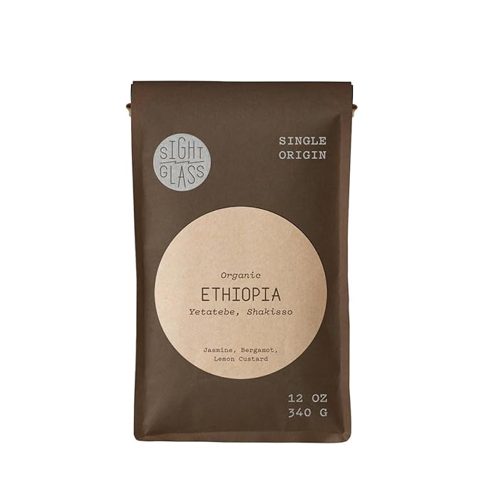 Ethiopia Yetatebe Shakisso - Certified Organic - Roasted by Sightglass Coffee - Whole Bean Coffee - 12 Ounce Bag