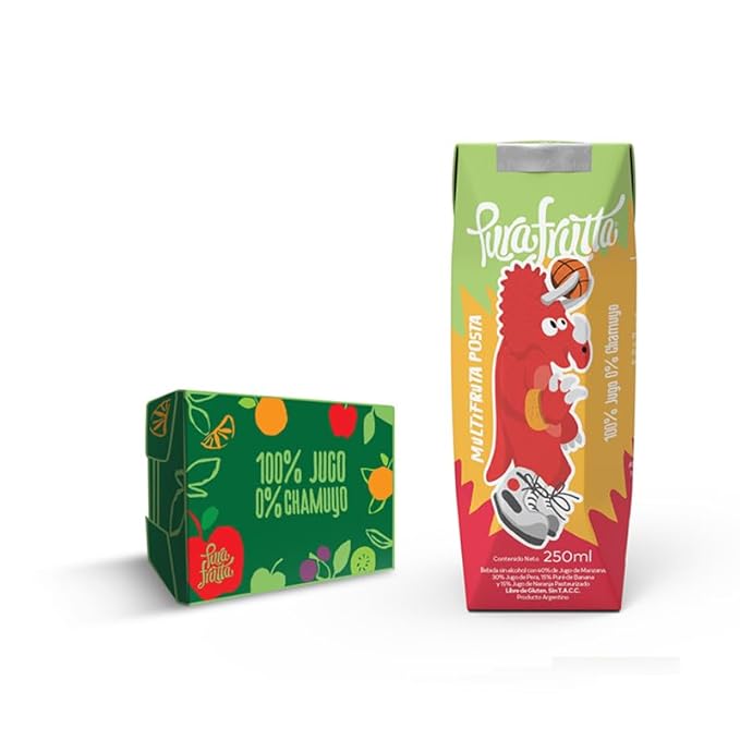Pura Frutta Kids – Multi Fruit Juice Boxes 8.5 fl oz Pack of 9 Mini Juice Bottles – Apple Pear Banana &amp Orange – 100% Natural &amp Cold-Pressed Not From Concentrate (NFC) No Sugar Added
