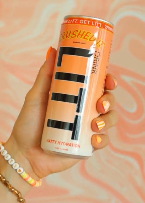 DRINK LITT CRUSHED IT | Orange Creamsicle | Natty Hydration | Natural Electrolytes | B Vitamins | 11 oz (Pack Of 12)