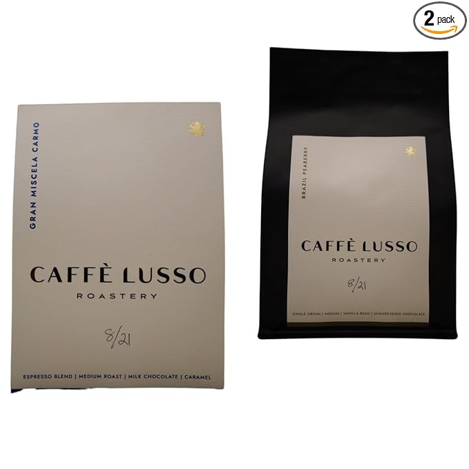 Bean Box Sampler - Roasted by Caffe Lusso Roastery 2-Pack Whole Bean Coffee Gourmet Coffee