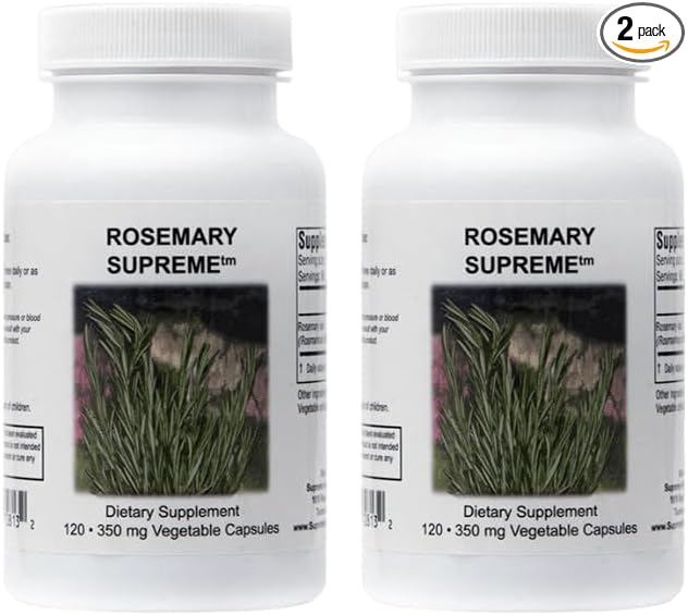 Supreme Nutrition Rosemary Supreme 120 Pure Rosemary Vegetarian Capsules (Pack of 2)