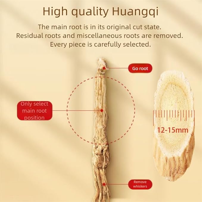 500g/1.1lb 100% Pure Astragalus Root 黄芪 Huangqi Dried Bulk Herbs Chinese Herbs Astragalus Organic with Codonopsis and Astragalus Dragon Herbs