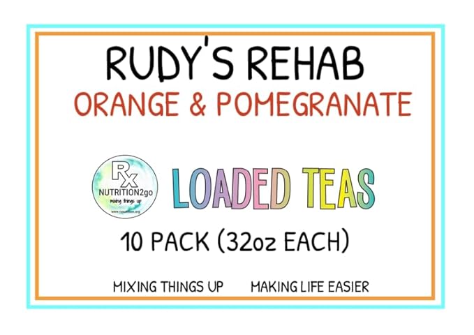 RxNutrition 2go Loaded Energy Tea (10 pack bulk Rudy's Rehab)