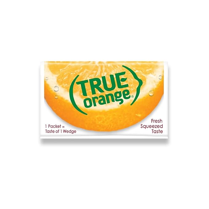 True Orange 500ct (Pack of 1) - Water Enhancer - Bulk Dispenser - 0 Calorie Drink Mix Packets For Water - Orange Flavoring Powder Packets