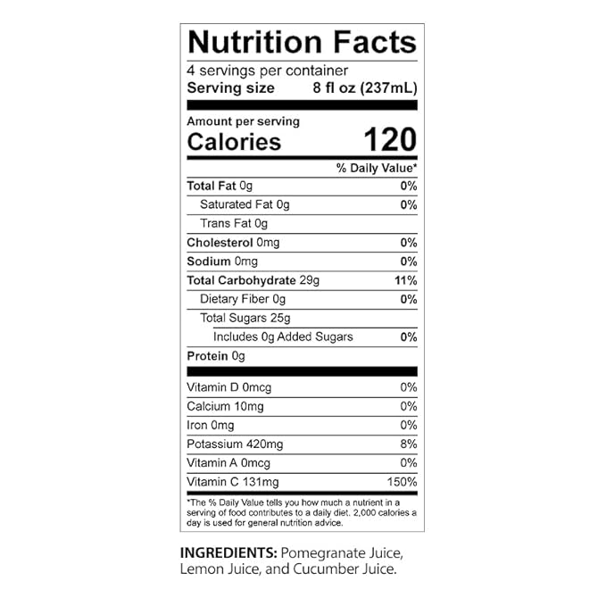 Squeezed Juice Classic Lemonade 100% Juice - 32 FL OZ Multi-Serve Bottle | HPP Pasteurized | Not from Concentrate | Fresh Pressed | California Fruit Juice…
