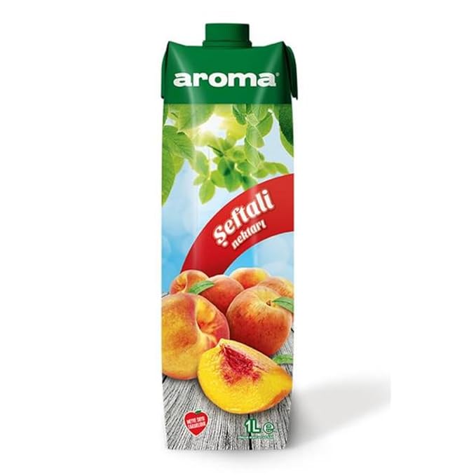 Aroma Peach Nectar Fruit Juice 1000 Mililiter x 12 Boxes