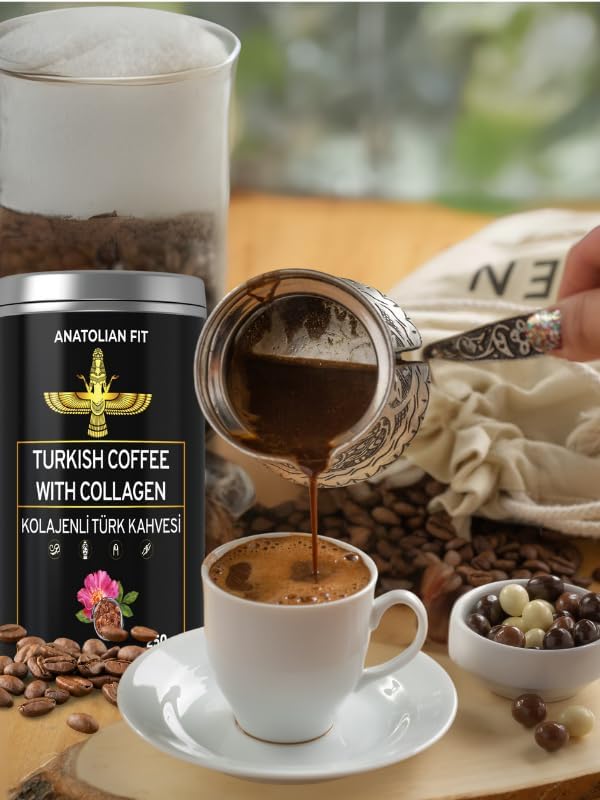 Natural Powder Collagen Coffee for Types 1-5 | Health Boosting Collagen Supplement &amp Anti-Aging Benefits 250 gr 8.82 oz