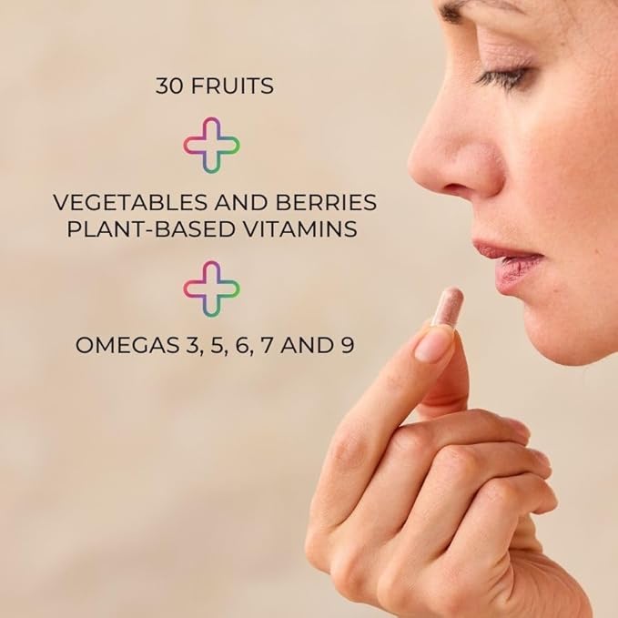 JuicePlus+ Fruit Blend: Plant-Based Whole Food Supplement with Apple Peach Cranberry &amp More! - Vegan Gluten-Free Non-GMO Kosher - Packed with Plant-Based Vitamins - 1 Bottle (60 Servings)