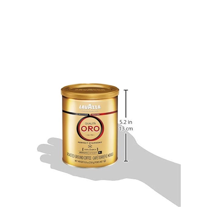 Lavazza Qualità Oro Ground Coffee Medium Roast 100% Arabica 8.8 oz Tin (Pack of 4)
