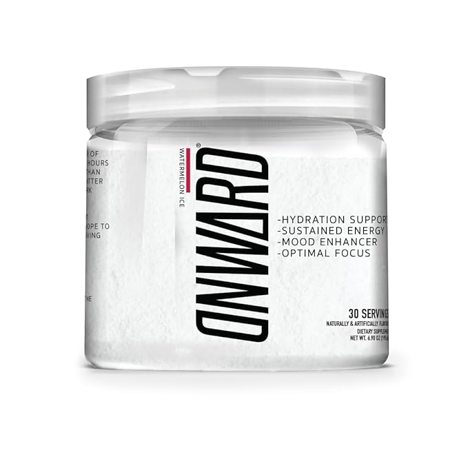 Onward Daily Performance Drink Mix – Clean Energy Focus &amp Hydration Support with Electrolytes Nootropics &amp Vitamins – No Sugar Smooth Taste - Watermelon Ice