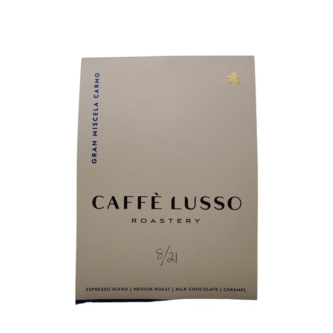 Gran Miscela Carmo - Roasted by Caffe Lusso Roastery - Whole Bean Coffee - 12 Ounce Bag