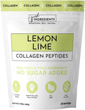JUST INGREDIENTS Lemon Lime Collagen Peptides – 30 Servings – Supports Joint Skin Hair &amp Nail Health with Grass-Fed Hydrolyzed Collagen Types I &amp III – Refreshing Lemon Lime Flavor