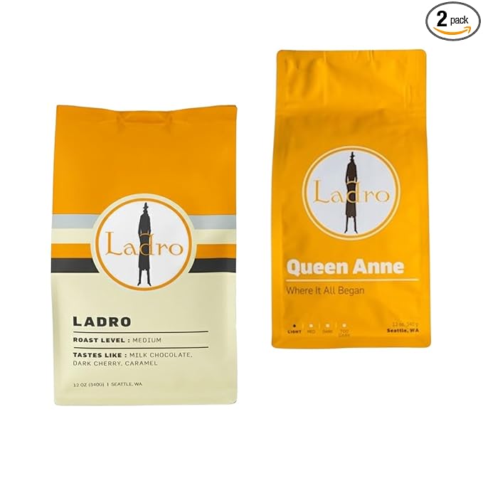 Bean Box Sampler - Roasted by Ladro Roasting 2-Pack Whole Bean Coffee Gourmet Coffee