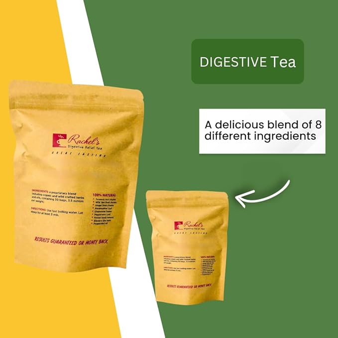 (120 Bags/240 Cups) Rachel’s Tea: Turmeric Wild Yam Ginger Marshmallow Chamomile Peppermint Fennel Slippery Elm