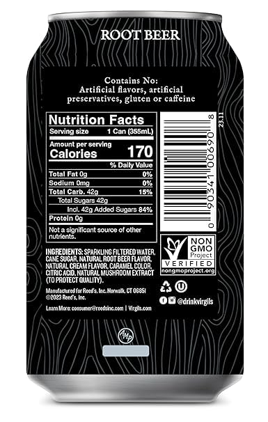 Virgil's Handcrafted Soda Variety Pack - Black Cherry Root Beer Vanilla Cream Orange Cream - 12oz Cans 24 Pack