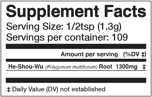 Anima Mundi Apothecary Healthy Hair Vitamins - Adaptogenic He Shou Wu - Fo Ti Root Hair Supplements for Women and Men - Also Supports Liver Immune &amp GI Function (5oz / 142g)