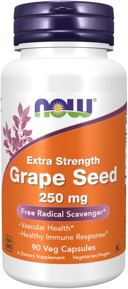NOW Foods Grape Seed Extract 250mg 90 Vcaps - (Pack of 2)