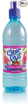 Clear Fruit Strawberry Watermelon Water Sport Bottle 16.9 oz (24 Pack)