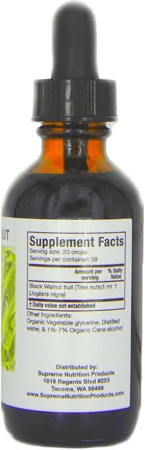 Supreme Nutrition Black Walnut Tincture 2 fl oz | 59 Servings