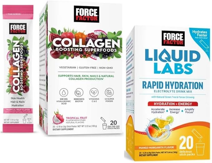 Hydration &amp Skin Boost is Your New Friends for Spring and Summer time QR Code + Combo Packs with (Collagen &amp Mango (20 Packs Each))
