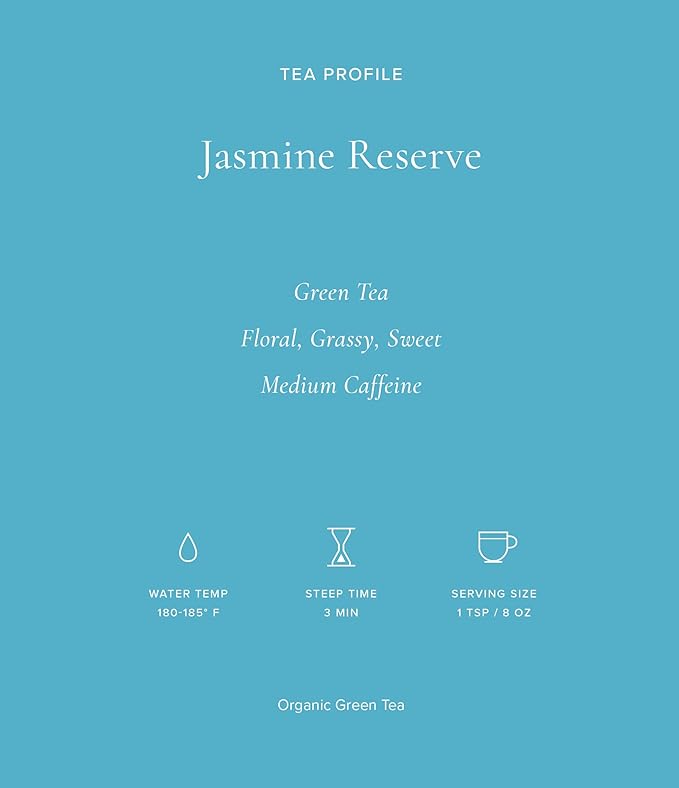 Art of Tea | Organic Jasmine Reserve (Jasmine Tea) | 50 Pyramid Tea Bag Sachets