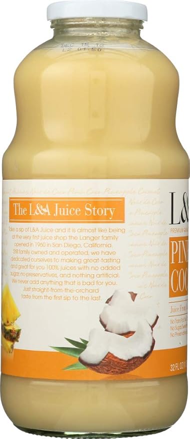 L &amp A Juice Pineapple/Coconut 24x 32OZ