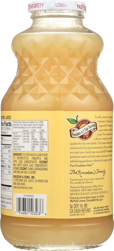 Knudsen Juice Pineapple Coconut 32 fl.oz (Pack of 6)