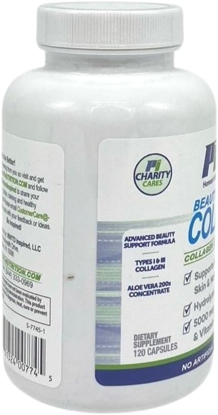 Performance Inspired Nutrition Collagen Capsules – Joint Skin Nails &amp Beauty Support – 5000mcg Biotin Silica Aloe Vera &amp Collagen Peptides – 120 Count